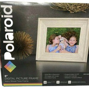 Polaroid 8" Digital Picture Frame - Ivory Wood